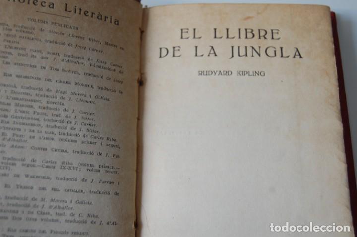 Libros de segunda mano: EL LLIBRE DE LA JUNGLA. ANTIGUO LIBRO EN CATALAN DE RUDYARD KIPLING. - Foto 3