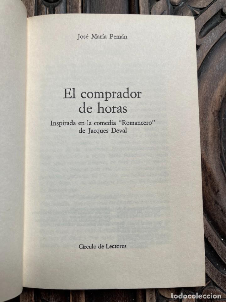 Libros de segunda mano: EL COMPRADOR DE HORAS. JOS&Eacute; MAR&Iacute;A PEM&Aacute;N. - Foto 2