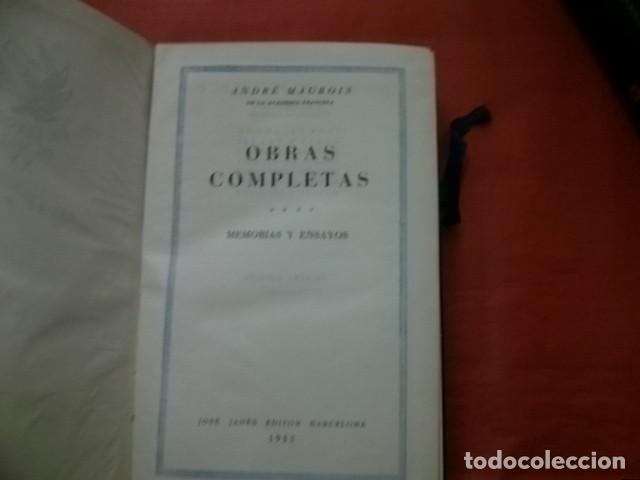Libros de segunda mano: OBRAS COMPLETAS (TOMOS I, IV, V) - ANDR&Eacute; MAUROIS (JAN&Eacute;S EDITOR) - Foto 5