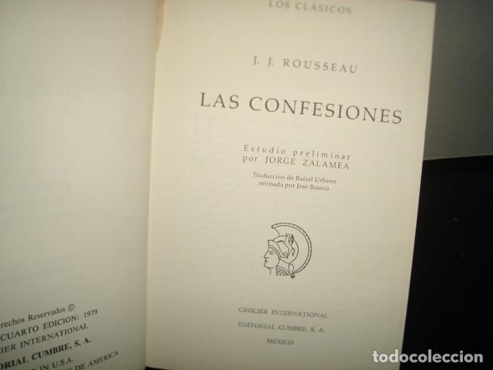 Libros de segunda mano: 19- LOS CL&Aacute;SICOS - J. J. ROUSSEAU - LAS CONFESIONES - Foto 4