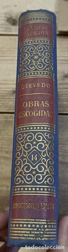 Libros de segunda mano: QUEVEDO, OBRAS ESCOGIDAS, CLASICOS JACKSON - Foto 2