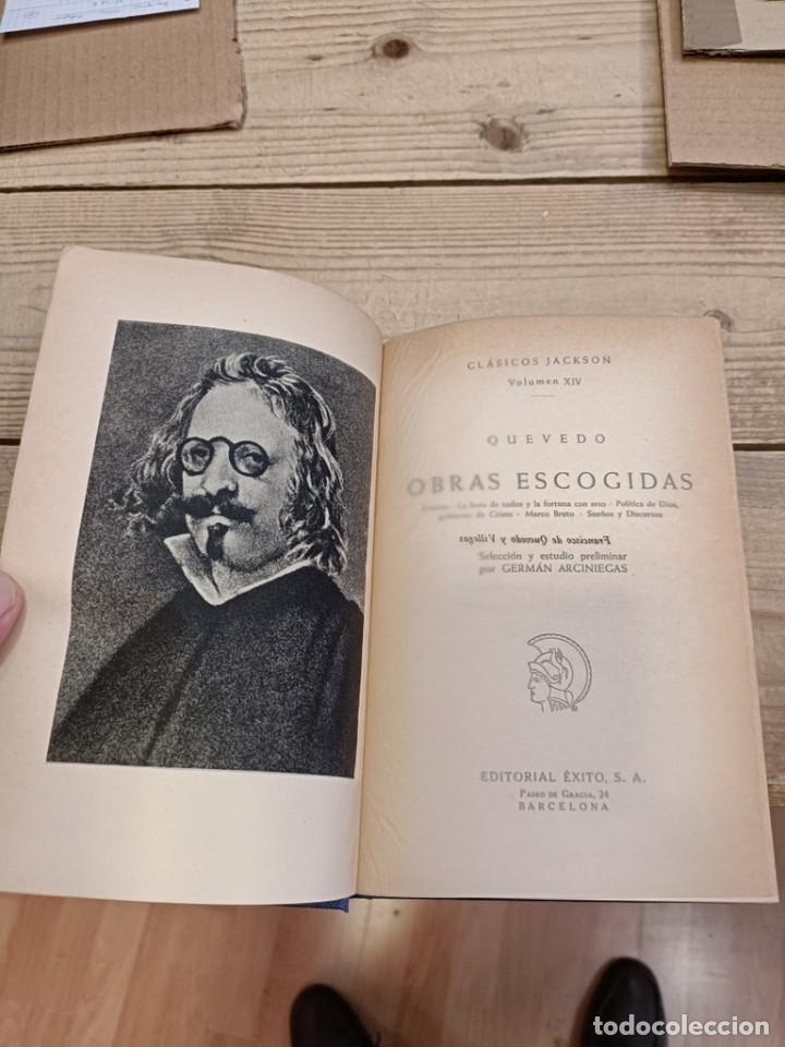 Libros de segunda mano: QUEVEDO, OBRAS ESCOGIDAS, CLASICOS JACKSON - Foto 3