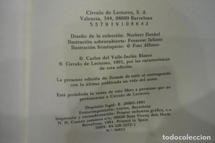 Libros de segunda mano: SONATA DE EST&Iacute;O, DE RAM&Oacute;N DEL VALLE-INCL&Aacute;N. C&Iacute;RCULO DE LECTORES 1991. - Foto 8