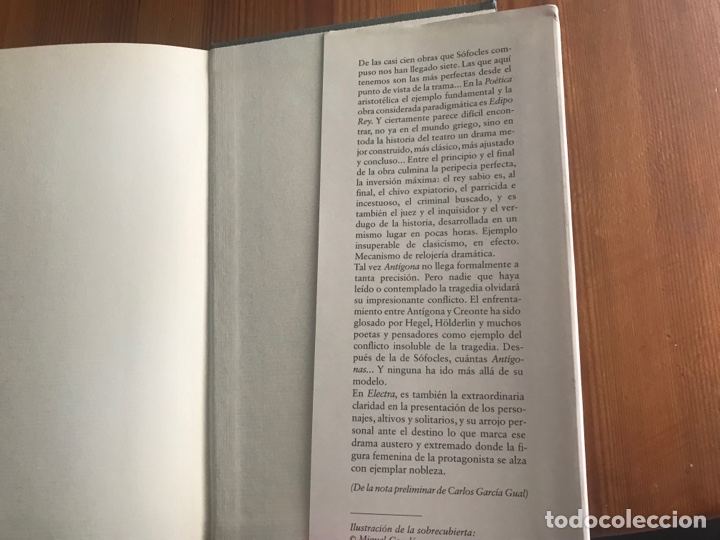 Libros de segunda mano: S&oacute;focles. Ant&iacute;gona. Edipo rey. Electra - Foto 3