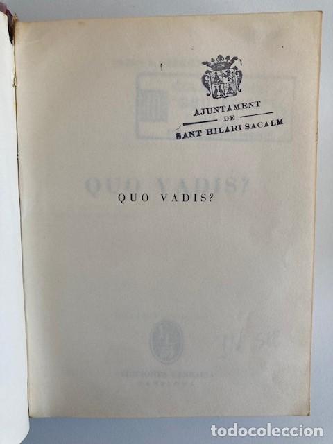 Libros de segunda mano: QUO VADIS? ENRIQUE SIENKIEWICZ a&ntilde;o 1969 - Foto 3