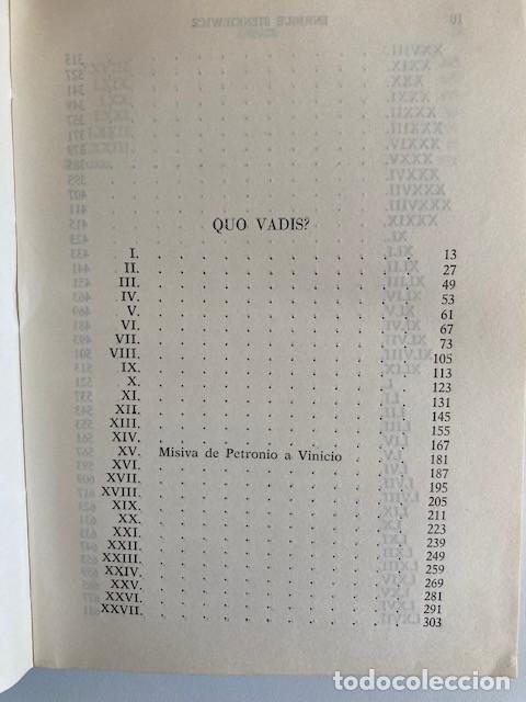 Libros de segunda mano: QUO VADIS? ENRIQUE SIENKIEWICZ a&ntilde;o 1969 - Foto 6
