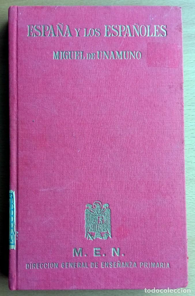 Libros de segunda mano: Espa&ntilde;a y los espa&ntilde;oles, de Miguel de Unamuno. - Foto 1
