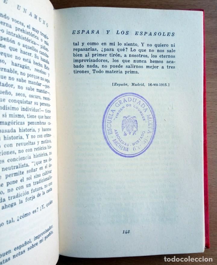 Libros de segunda mano: Espa&ntilde;a y los espa&ntilde;oles, de Miguel de Unamuno. - Foto 3