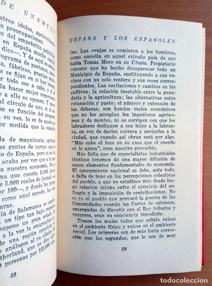 Libros de segunda mano: Espa&ntilde;a y los espa&ntilde;oles, de Miguel de Unamuno. - Foto 4
