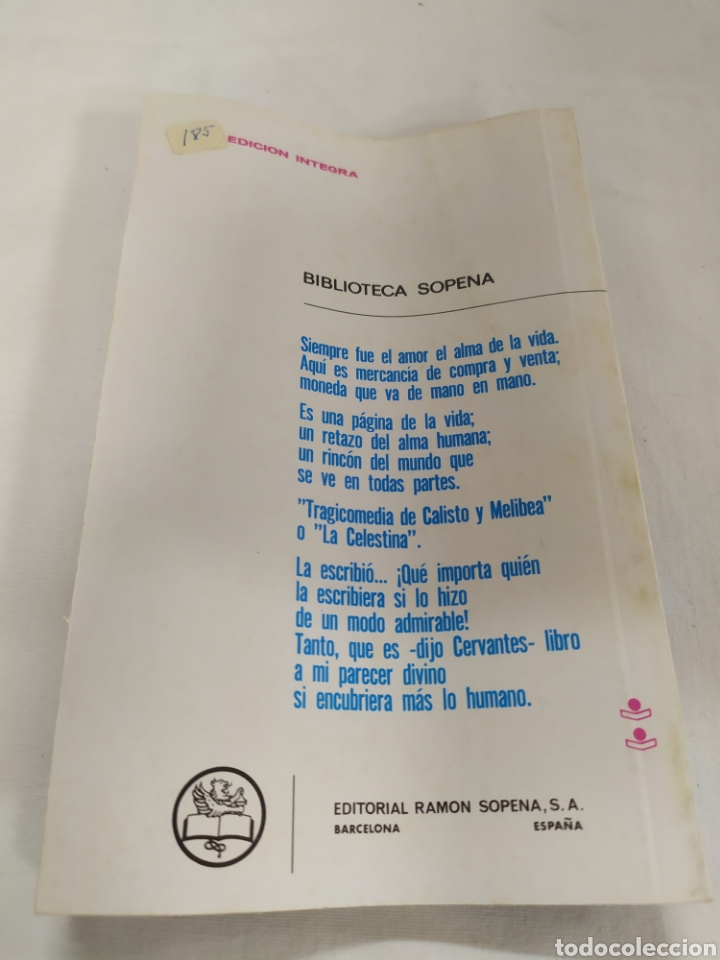 Libros de segunda mano: La Celestina de Editorial Ram&oacute;n Sopena - Foto 2