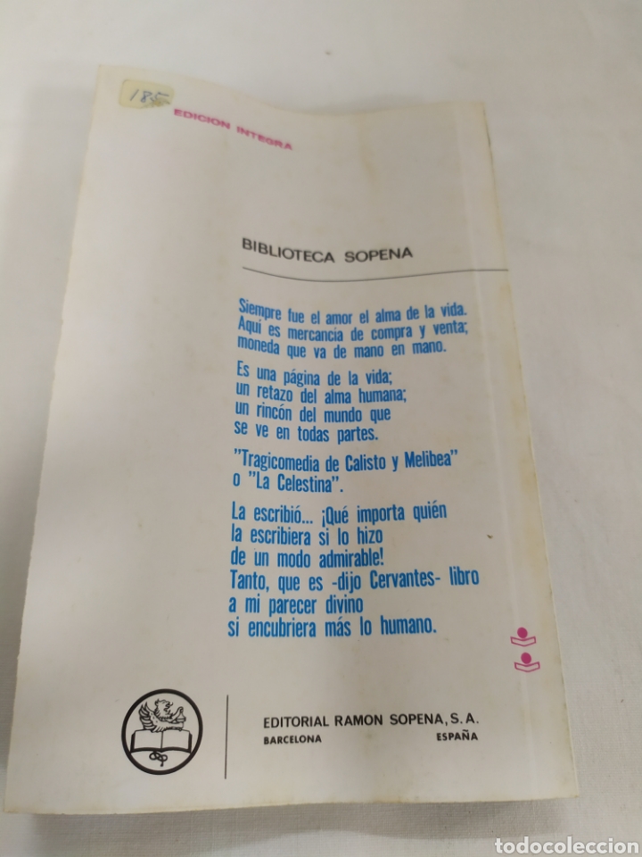 Libros de segunda mano: La Celestina de Editorial Ram&oacute;n Sopena - Foto 2