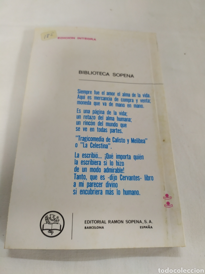 Libros de segunda mano: La Celestina de Editorial Ram&oacute;n Sopena - Foto 2