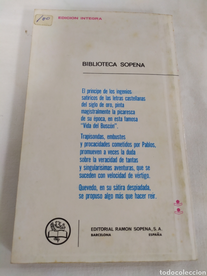 Libros de segunda mano: Historia de la vida del Busc&oacute;n de Editorial Ram&oacute;n Sopena - Foto 2