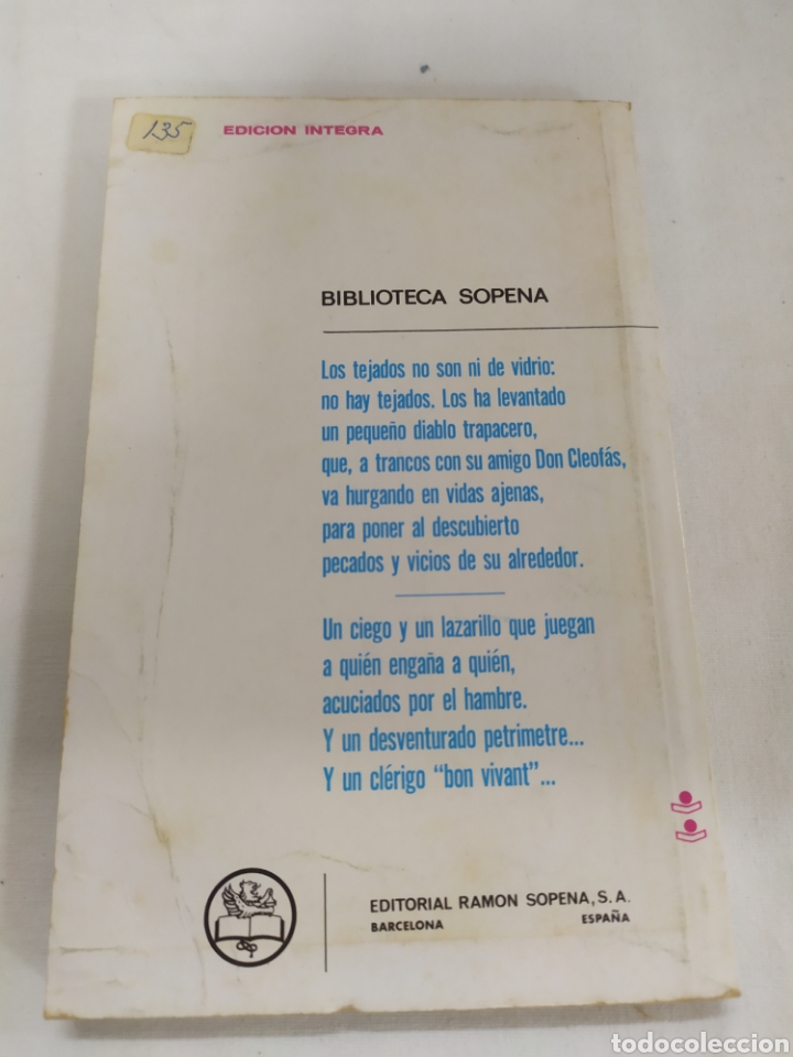 Libros de segunda mano: El diablo cojuelo de Editorial Ram&oacute;n Sopena - Foto 2