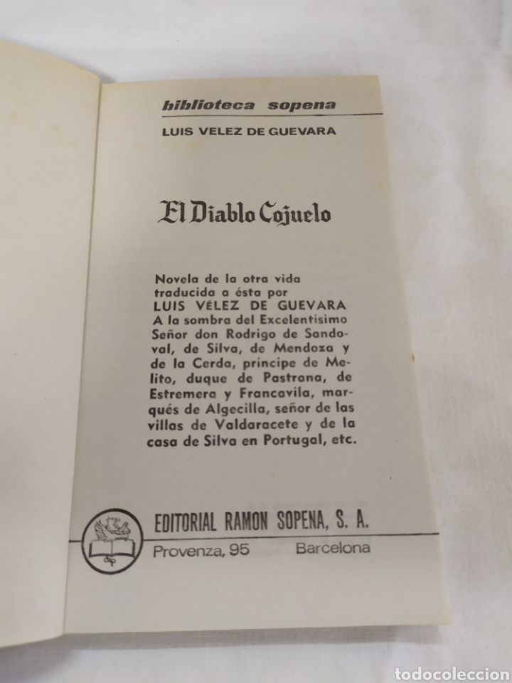 Libros de segunda mano: El diablo cojuelo de Editorial Ram&oacute;n Sopena - Foto 3