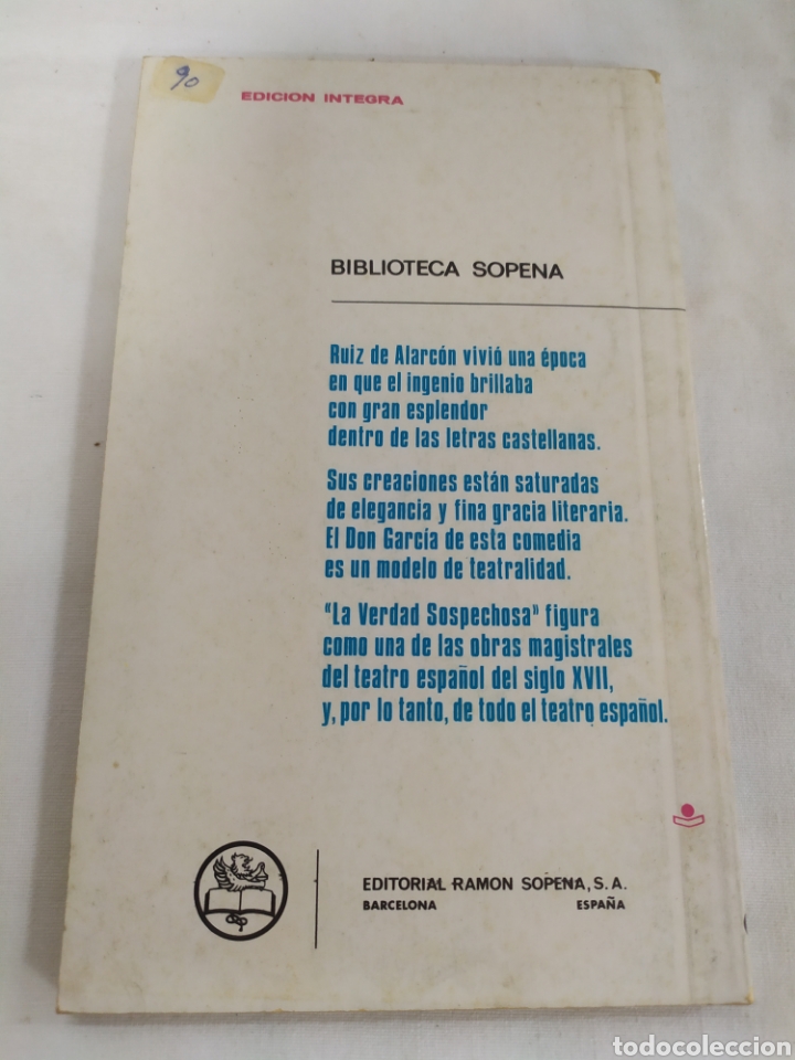 Libros de segunda mano: La verdad sospechosa de Editorial Ram&oacute;n Sopena - Foto 2