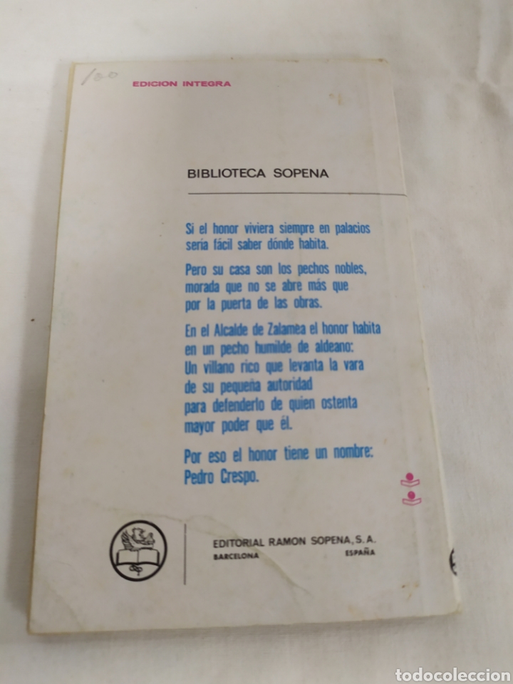 Libros de segunda mano: El alcalde de Zalamea de Editorial Ram&oacute;n Sopena - Foto 2