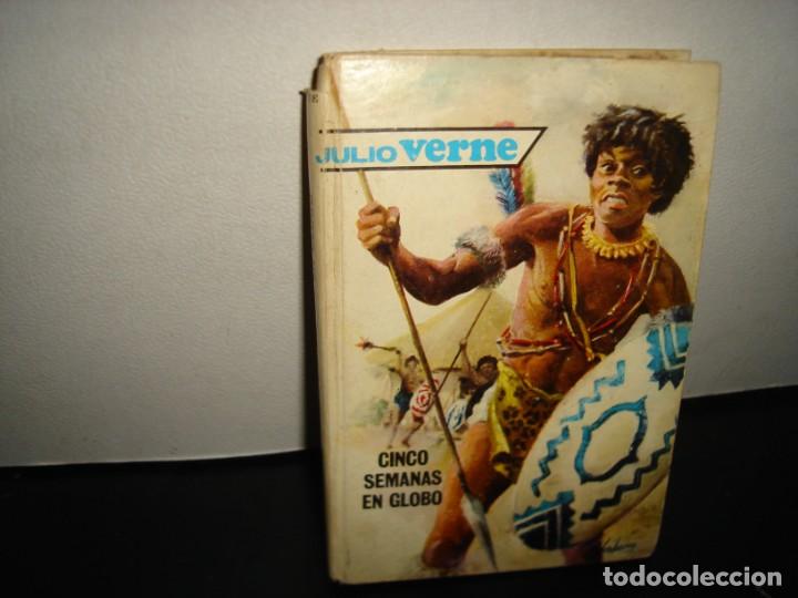 Libros de segunda mano: 26- JULIO VERNE - CINCO SEMANAS EN GLOBO - 1959 - Foto 1