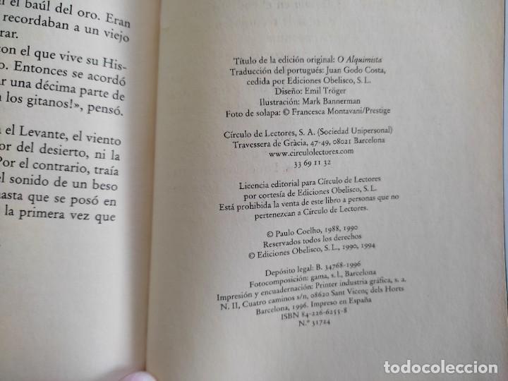 Libros de segunda mano: El Alquimista Paulo Coelho C&iacute;rculo de Lectores 1996 - Foto 8