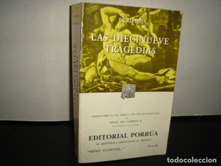 Libros de segunda mano: 24- LAS DIECINUEVE TRAGEDIAS - EUR&Iacute;PIDES - EDITORIAL PORR&Uacute;A - Foto 1