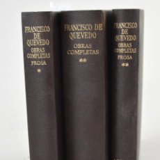 Libros de segunda mano: FRANCISCO DE QUEVEDO - 3 VOL. ED. AGUILAR. 1979 ED. 14X18 CM.. Lote 353004204