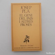Libros de segunda mano: LIBRERIA GHOTICA. JOSEP PLA. EL GENI DEL PAIS I ALTRES PROSES. 1981. COL.LECCIÓ MOLC