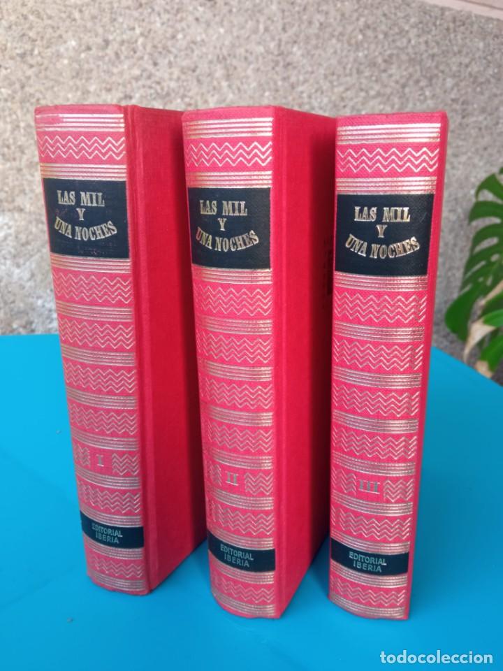Libros de segunda mano: Las mil y una noches (tres vol&uacute;menes) - Foto 2