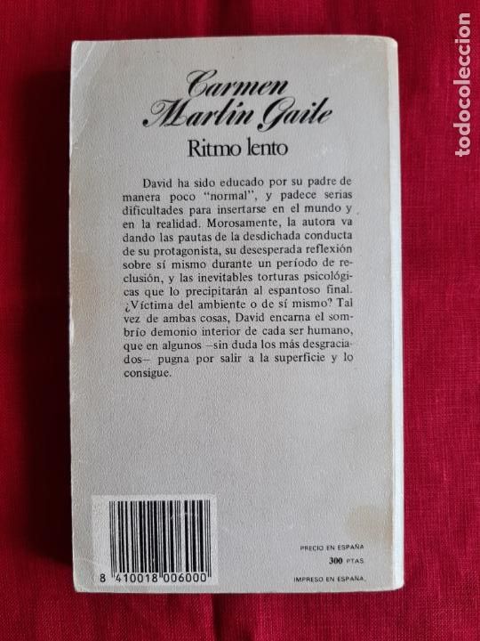 Libros de segunda mano: Ritmo lento - Mart&iacute;n Gaite, Carmen - Foto 2