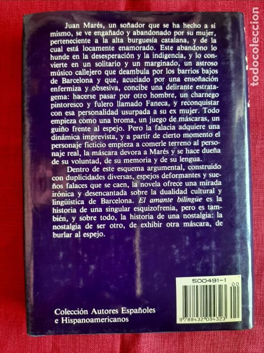 Libros de segunda mano: El amante biling&uuml;e - Mars&eacute;, Juan - Foto 2
