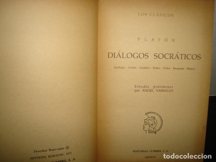 Libros de segunda mano: 35- LOS CL&Aacute;SICOS. PLAT&Oacute;N, DI&Aacute;LOGOS SOCR&Aacute;TICOS - Foto 3