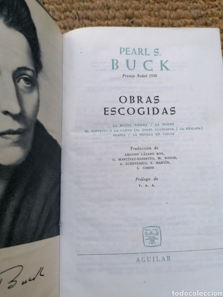 Libros de segunda mano: PREMIOS NOBEL. AGUILAR. Pearl S. BUCK. - Foto 4