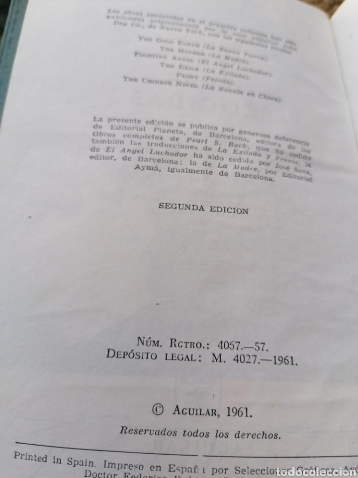 Libros de segunda mano: PREMIOS NOBEL. AGUILAR. Pearl S. BUCK. - Foto 5