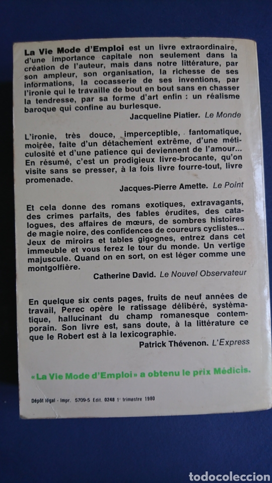 Libros de segunda mano: Georges Perec - La vie mode demploi - Foto 2