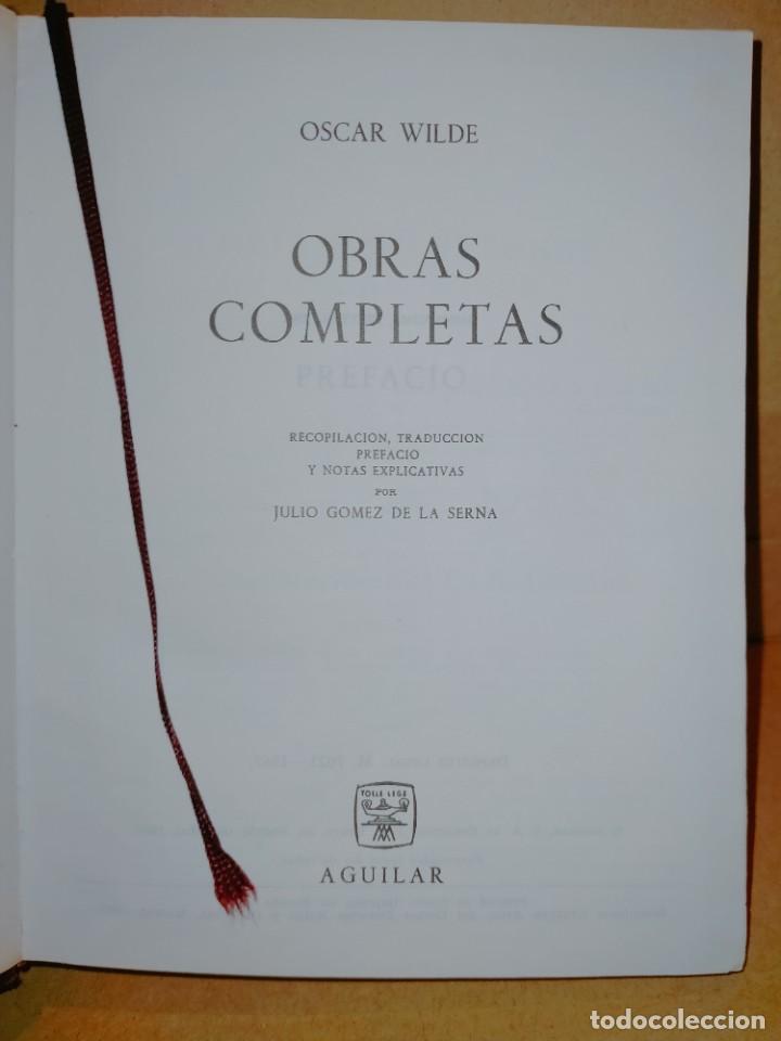 Libros de segunda mano: OSCAR WILDE. OBRAS COMPLETAS .AGUILAR - Foto 2