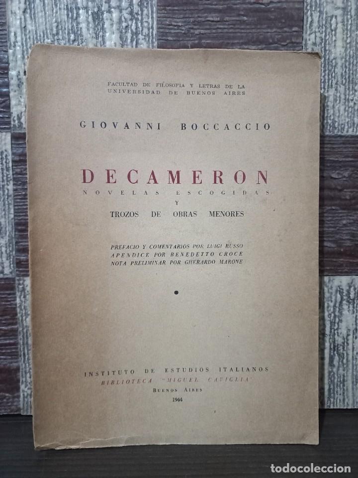 Libros de segunda mano: Giovanni Boccaccio - Decameron - 1944 - Foto 1