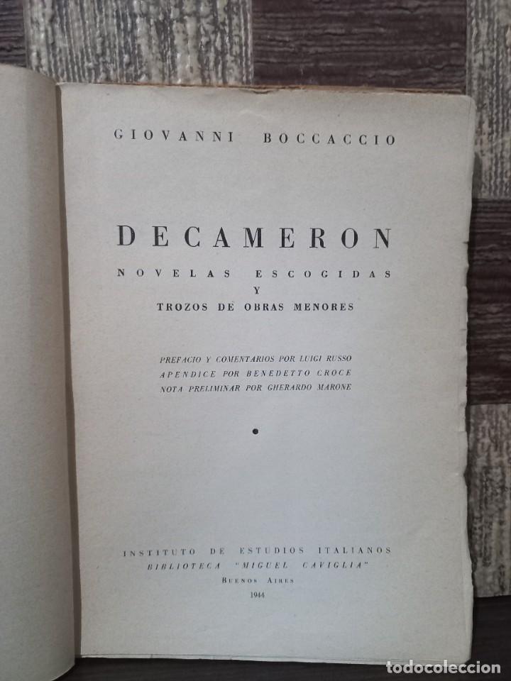 Libros de segunda mano: Giovanni Boccaccio - Decameron - 1944 - Foto 2