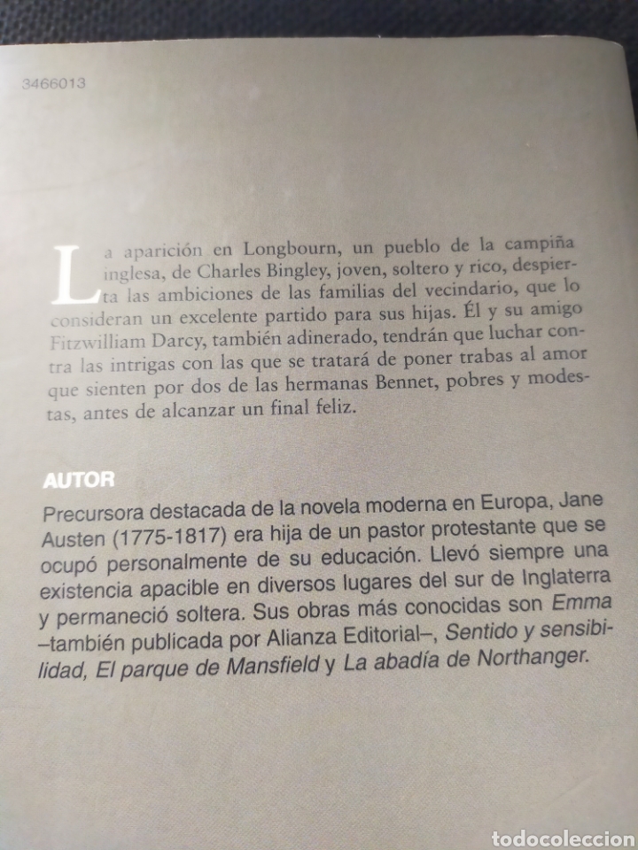 Libros de segunda mano: ORGULLO Y PREJUICIO JANE AUSTEN ALIANZA EDITORIAL - Foto 2