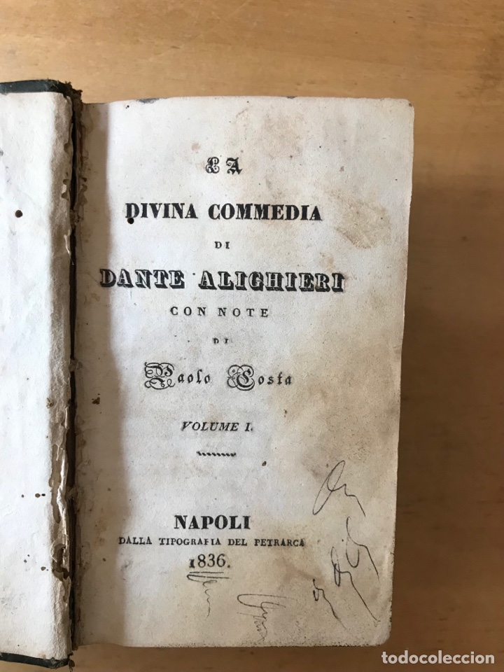 Libros de segunda mano: Alighieri, Dante La divina commedia 1836 3 tomos - Foto 3