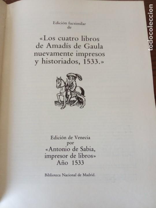 Libros de segunda mano: AMADIS DE GAULA. FACS&Iacute;MIL EDICI&Oacute;N VENECIANA 1533. - Foto 4