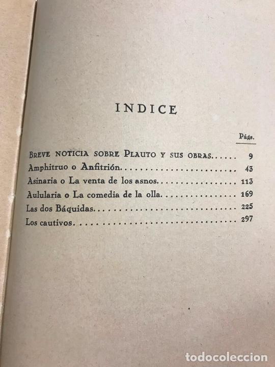 Libros de segunda mano: COMEDIAS DE PLAUTO , LOS 5 TOMOS, EDITORIAL HERNANDO, A&Ntilde;O 1944 - Foto 3