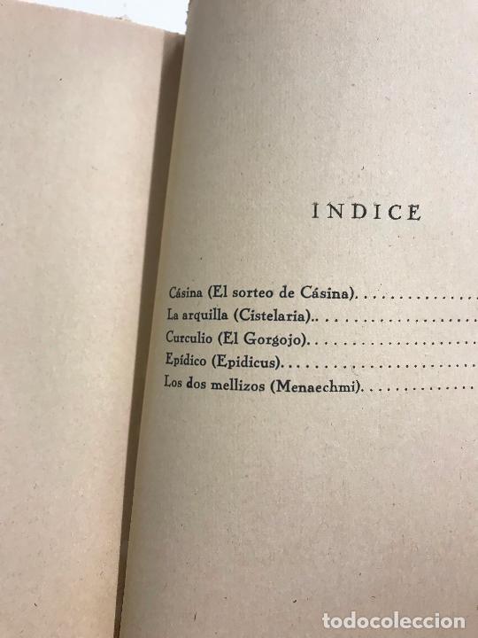 Libros de segunda mano: COMEDIAS DE PLAUTO , LOS 5 TOMOS, EDITORIAL HERNANDO, A&Ntilde;O 1944 - Foto 4