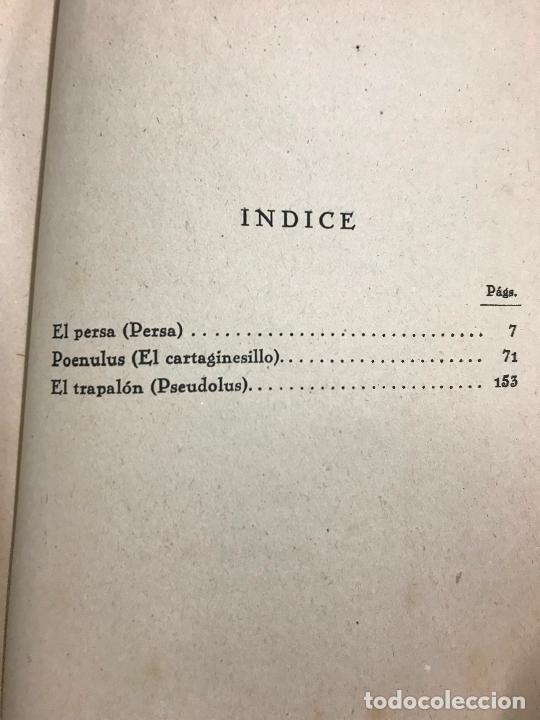 Libros de segunda mano: COMEDIAS DE PLAUTO , LOS 5 TOMOS, EDITORIAL HERNANDO, A&Ntilde;O 1944 - Foto 5