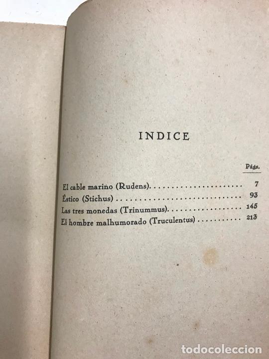 Libros de segunda mano: COMEDIAS DE PLAUTO , LOS 5 TOMOS, EDITORIAL HERNANDO, A&Ntilde;O 1944 - Foto 7