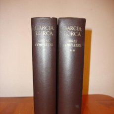 Libros de segunda mano: OBRAS COMPLETAS. TOMOS I Y II - FEDERICO GARCÍA LORCA - AGUILAR. Lote 362869325