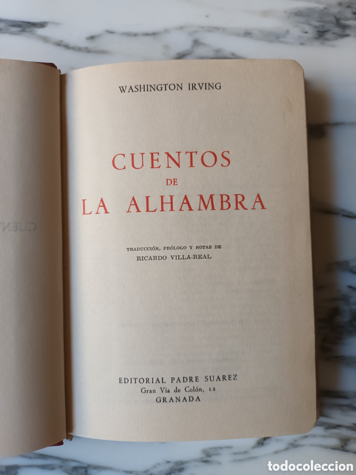 Libros de segunda mano: CUENTOS DE LA ALHAMBRA - WASHINGTON IRVING - PADRE SU&Aacute;REZ - 1959 - Foto 2
