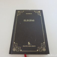 Libros de segunda mano: ELEGÍAS, PROPERCIO, BIBLIOTECA BASICA GREDOS 65. Lote 363213305