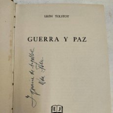 Libros de segunda mano: L-6479. GUERRA Y PAZ, LEON TOLSTOY. EDITORIAL JUVENTUD, S,A. BARCELONA.1960.. Lote 364409621