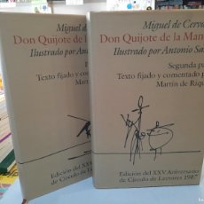 Libros de segunda mano: DON QUIJOTE DE LA MANCHA - MIGUEL DE CERVANTES - 2 TOMOS (COMPLETA) - CÍRCULO DE LECTORES 1987. Lote 366105101