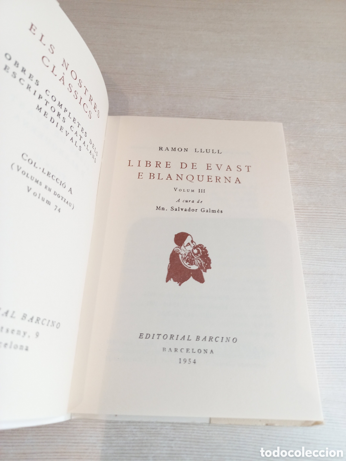 Libros de segunda mano: Libre de evast e Blanquerna III. Ramon Llull. Editorial Barcino, col-lecci&oacute; els nostres classics, - Foto 5