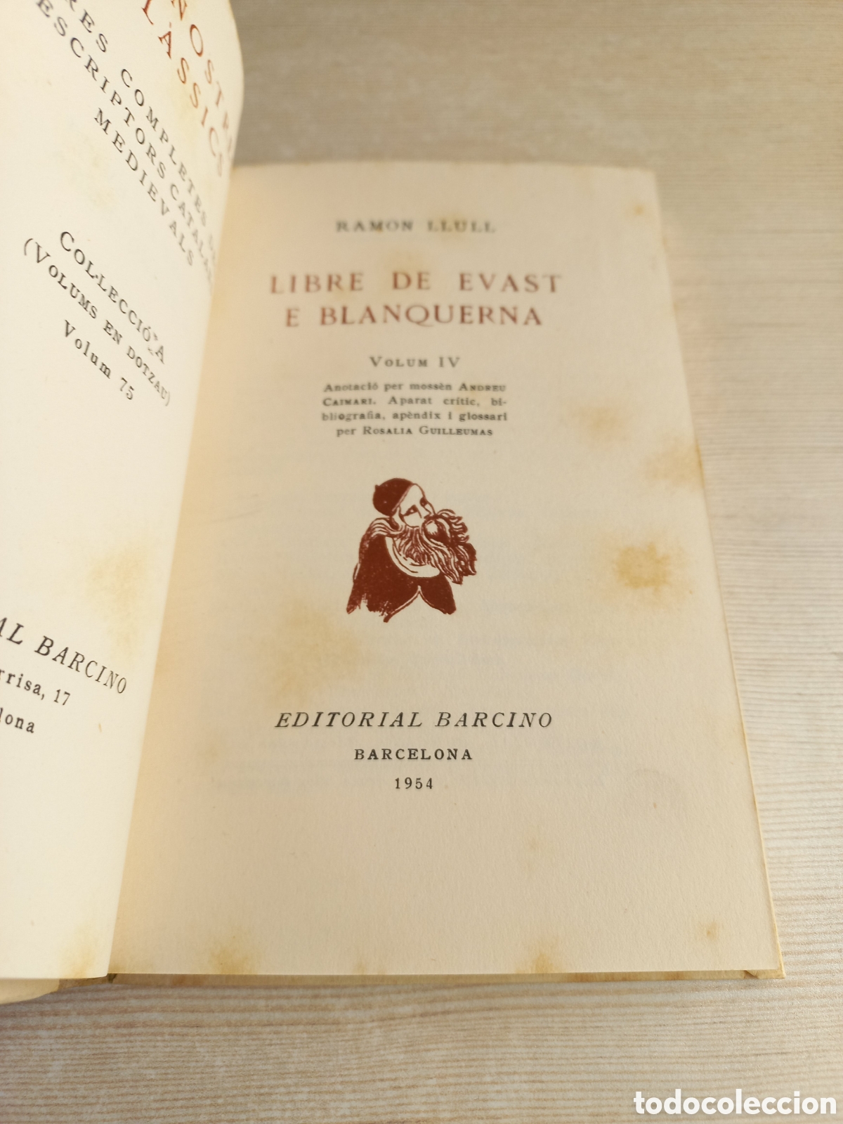Libros de segunda mano: Libre de evast e Blanquerna IV. Ramon Llull. Editorial Barcino, col-lecci&oacute; els nostres classics, - Foto 4